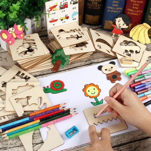 100Pcs Baby Toys Drawing Toys Coloring Board Children Creative Doodles Early Learning Education Toy Boy Girl Learn Drawing Tools