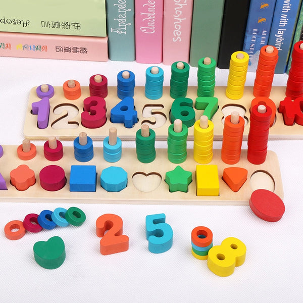 Wooden Montessori Toy Geometry Cognitive Early Learning Educational Toys Children Mathematical Toys Montessori Baby Baby Toys