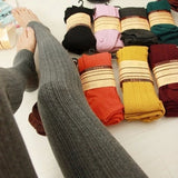 2016 Hot Sale Warm Leggings Women's Winter Warm Skinny Slim Leggings Stretch Knitted Thick Stirrup Pants