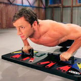 9 in 1 Push Up Board with Instruction Print Body Building Fitness Exercise Tools Men Women Push-up Stands For GYM Body Training